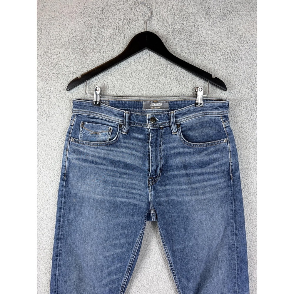 Revtown Sharp Jeans Mens 32x32 Blue Decade Denim Slim Skinny Stretch Denim Men